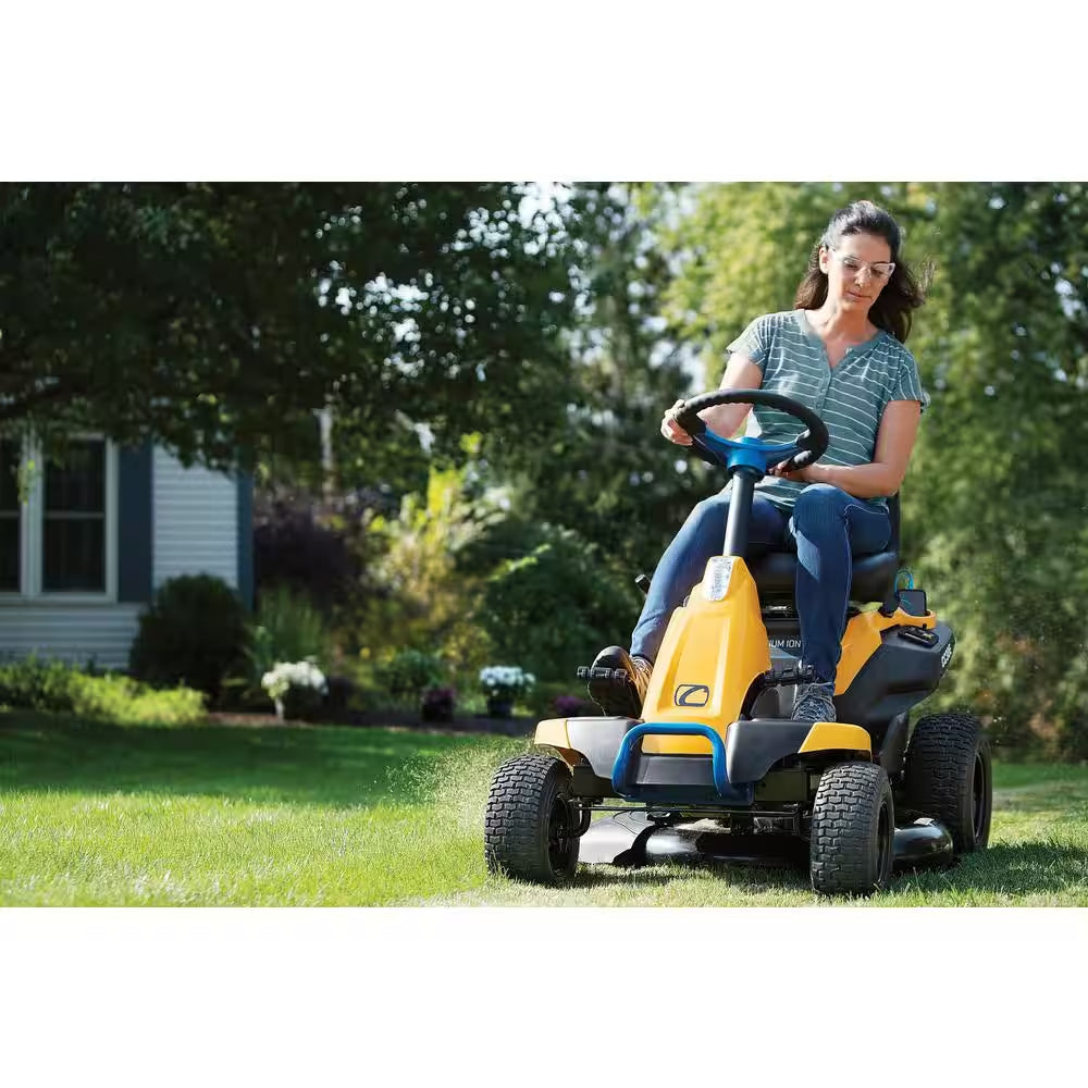 30 In. 56-Volt MAX 30 Ah Battery Lithium-Ion Electric Drive Cordless Riding Lawn Tractor with Mulch Kit Included