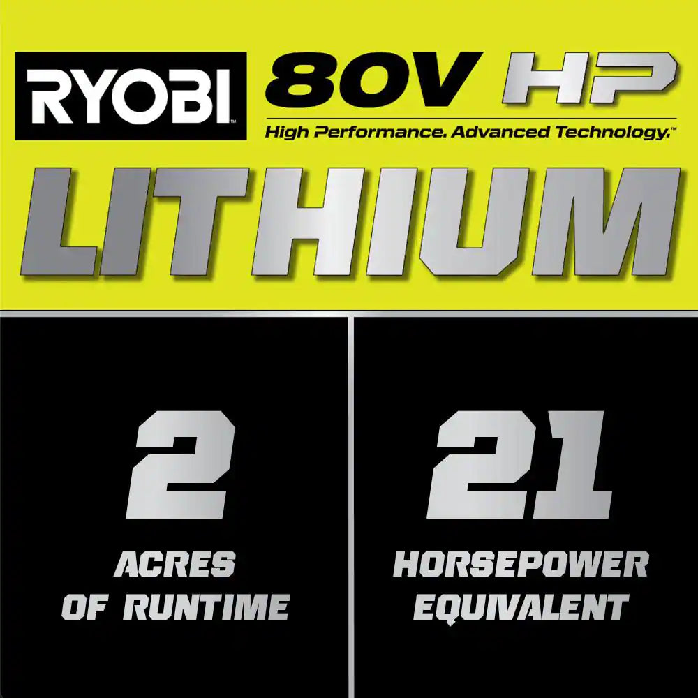 80V HP Brushless 42 In. Battery Electric Cordless Riding Lawn Tractor with (3) 80V 10Ah Batteries and Charger