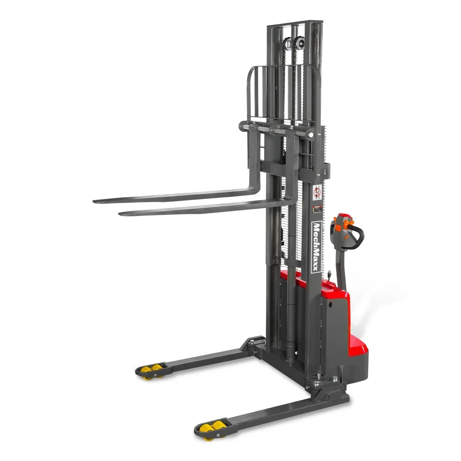 3300lbs Lithium-ion Electric Straddle Stacker, 98" Lift, Adjustable Legs & Forks, F33-98S