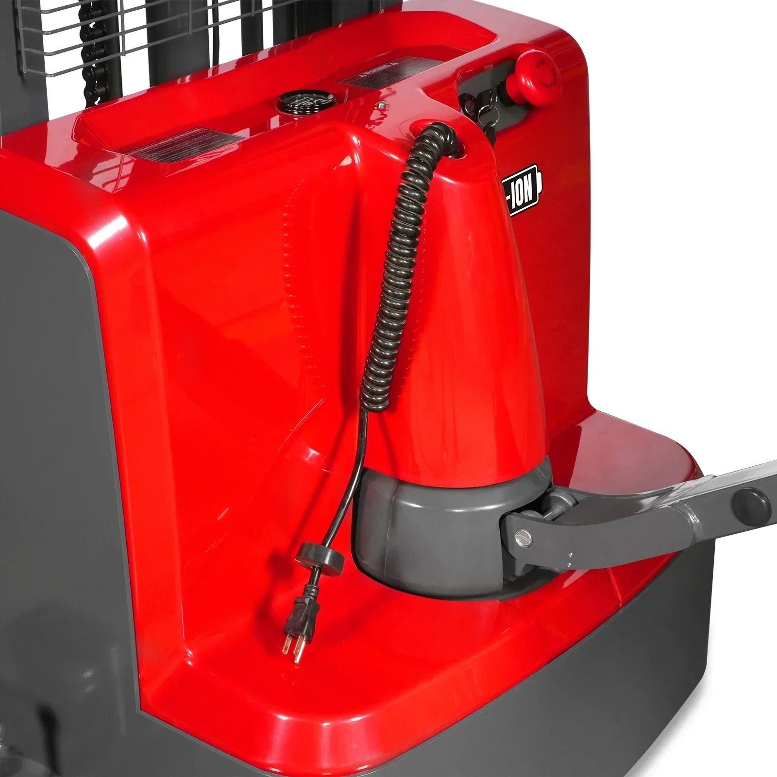 3300lbs Lithium-ion Electric Straddle Stacker, 98" Lift, Adjustable Legs & Forks, F33-98S