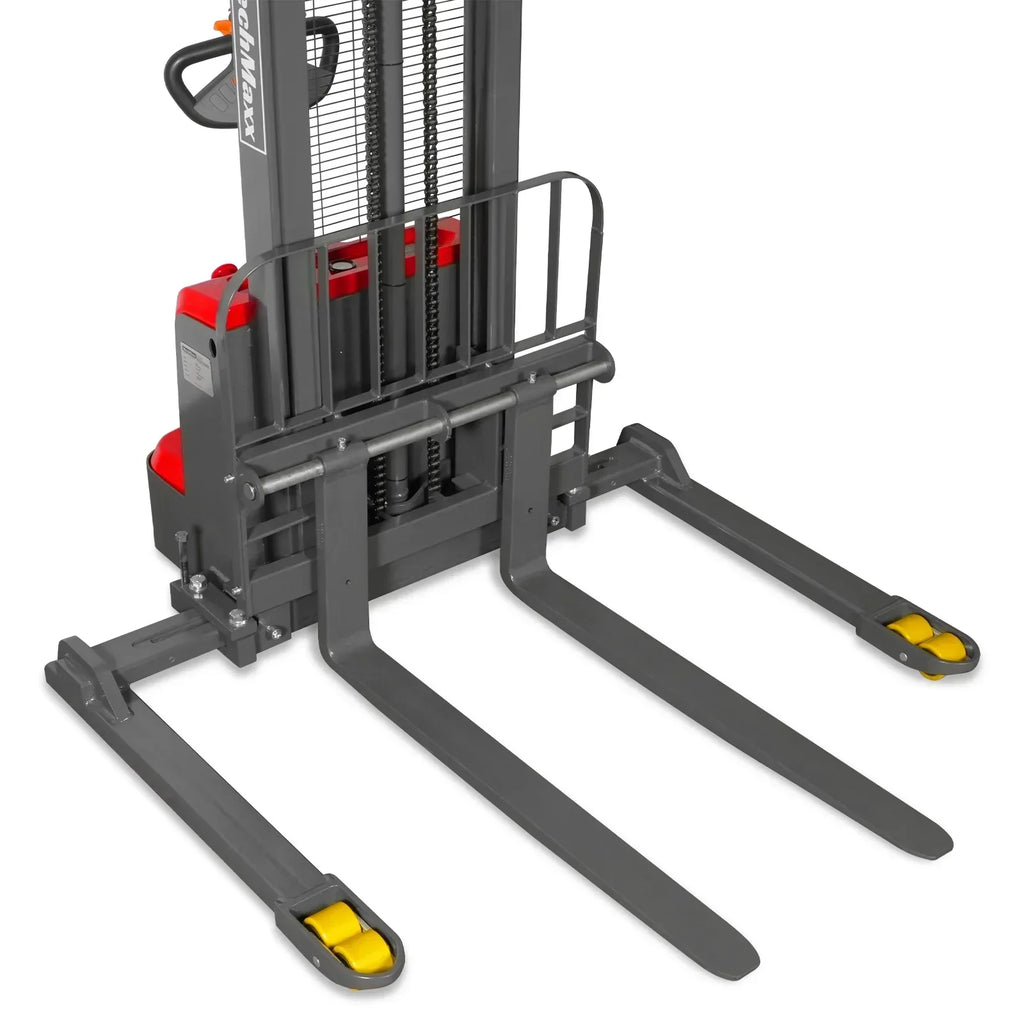 3300lbs Lithium-ion Electric Straddle Stacker, 98" Lift, Adjustable Legs & Forks, F33-98S