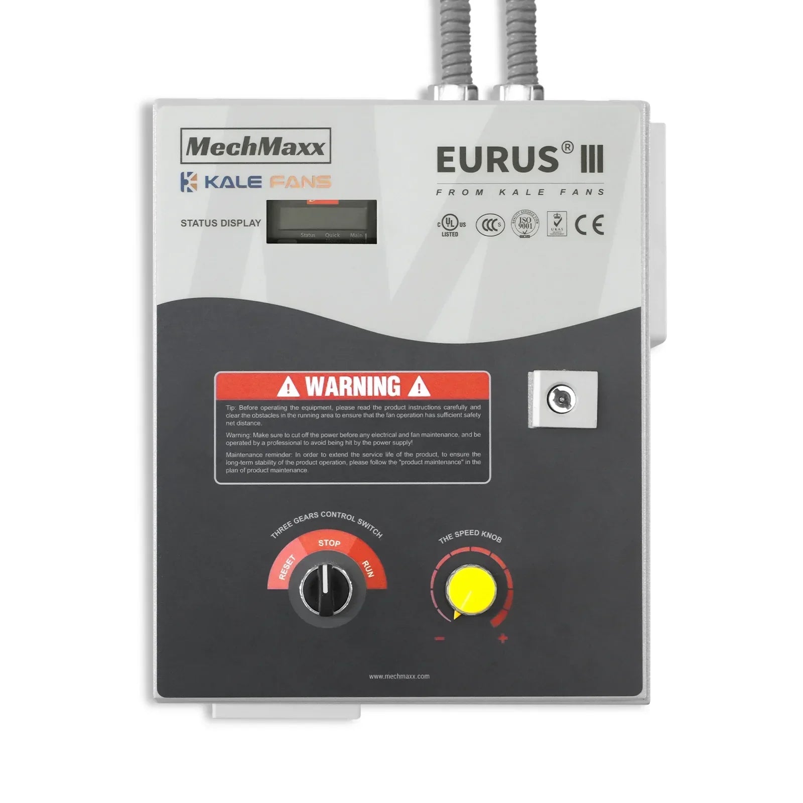 24FT HVLS Industrial Ceiling Fan 220V 1-Phase - Energy Efficient Large Area Air Circulation Fan for Warehouses & Factories, 24FT1PH