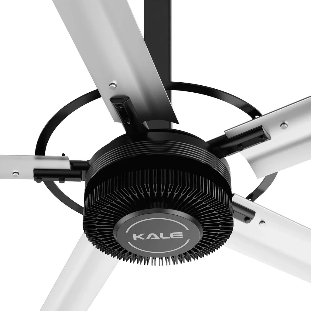 24FT HVLS Industrial Ceiling Fan 220V 1-Phase - Energy Efficient Large Area Air Circulation Fan for Warehouses & Factories, 24FT1PH