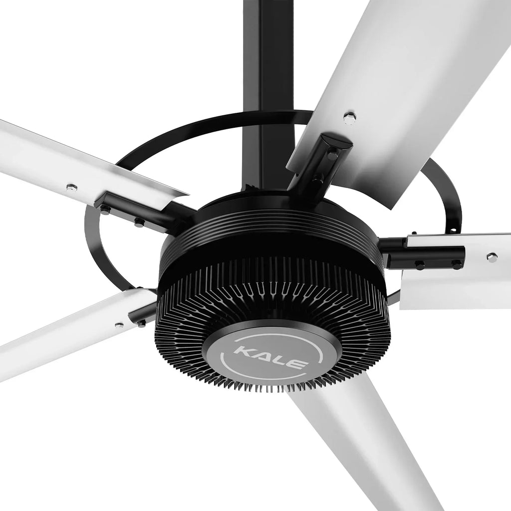 24FT HVLS Industrial Ceiling Fan 220V 1-Phase - Energy Efficient Large Area Air Circulation Fan for Warehouses & Factories, 24FT1PH