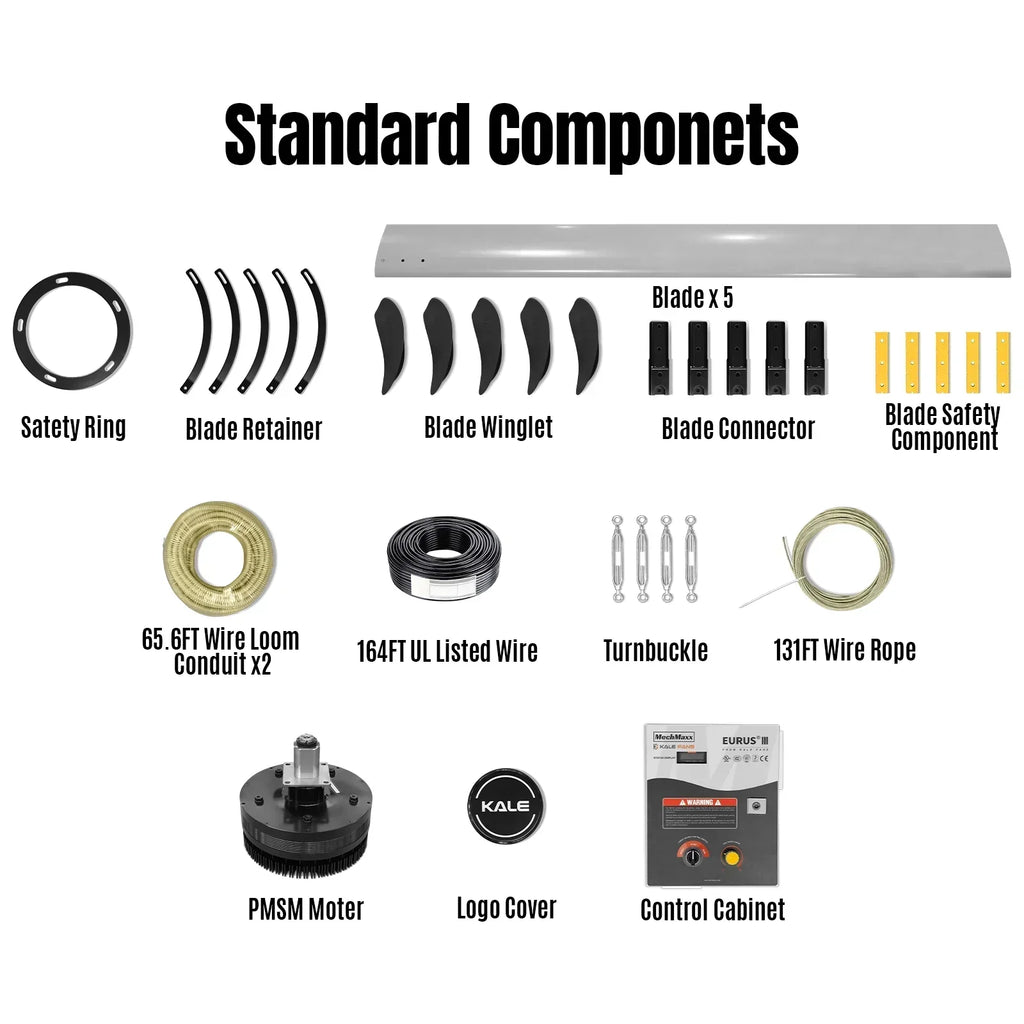24FT HVLS Industrial Ceiling Fan 220V 1-Phase - Energy Efficient Large Area Air Circulation Fan for Warehouses & Factories, 24FT1PH