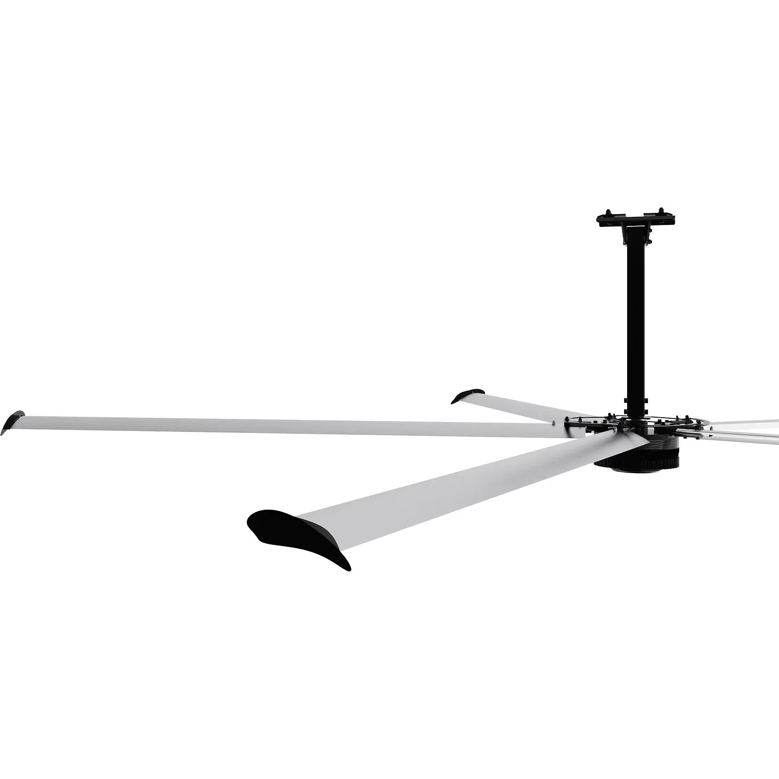 24FT HVLS Industrial Ceiling Fan 220V 1-Phase - Energy Efficient Large Area Air Circulation Fan for Warehouses & Factories, 24FT1PH