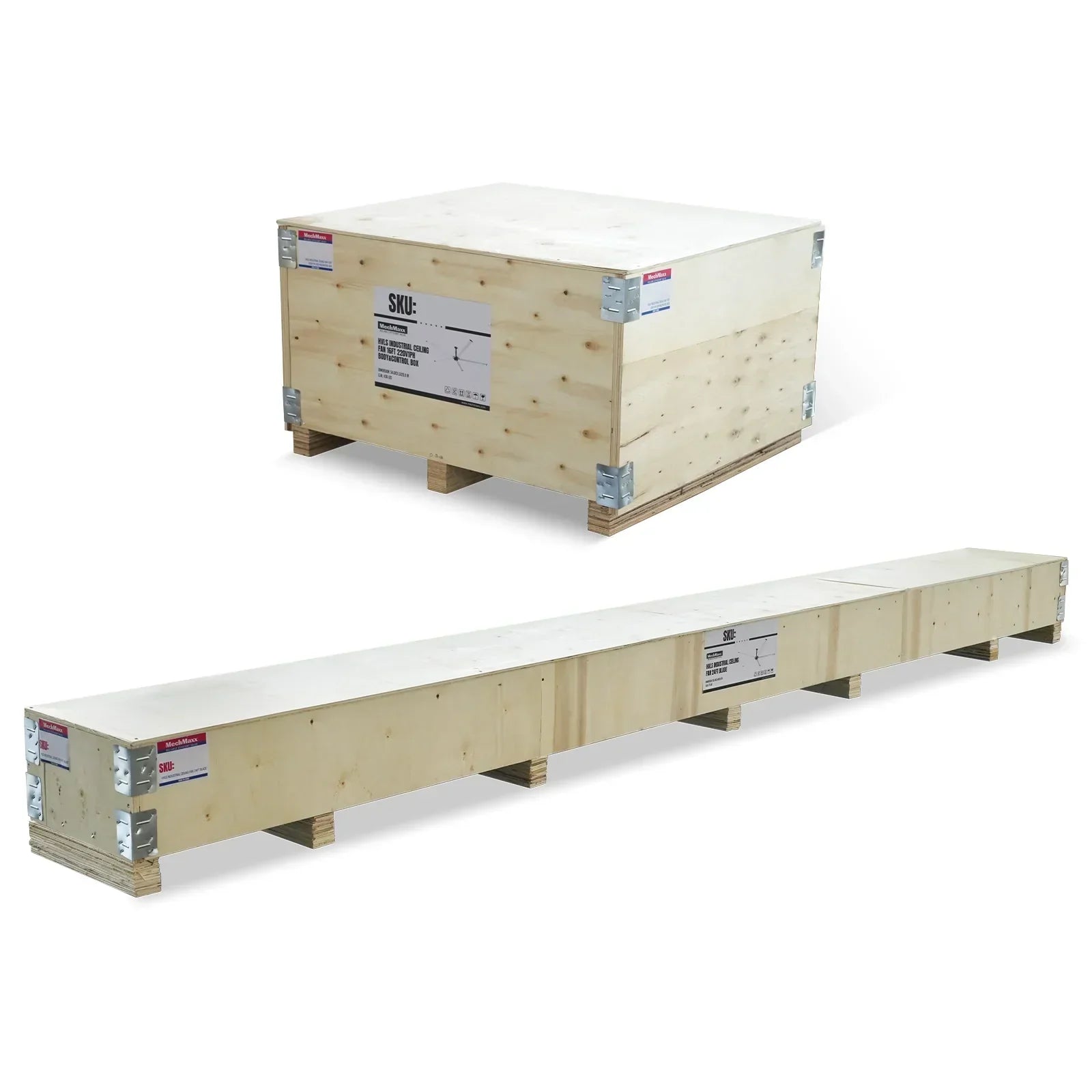 24FT HVLS Industrial Ceiling Fan 220V 1-Phase - Energy Efficient Large Area Air Circulation Fan for Warehouses & Factories, 24FT1PH