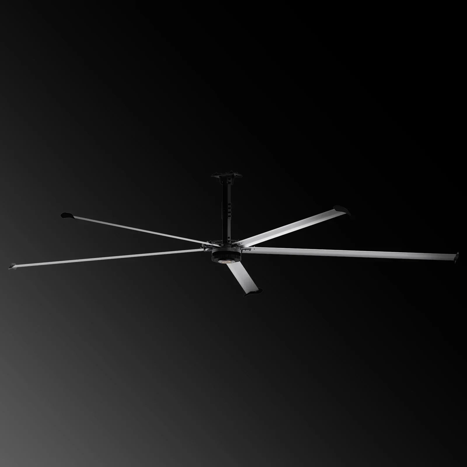 24FT HVLS Industrial Ceiling Fan 220V 1-Phase - Energy Efficient Large Area Air Circulation Fan for Warehouses & Factories, 24FT1PH