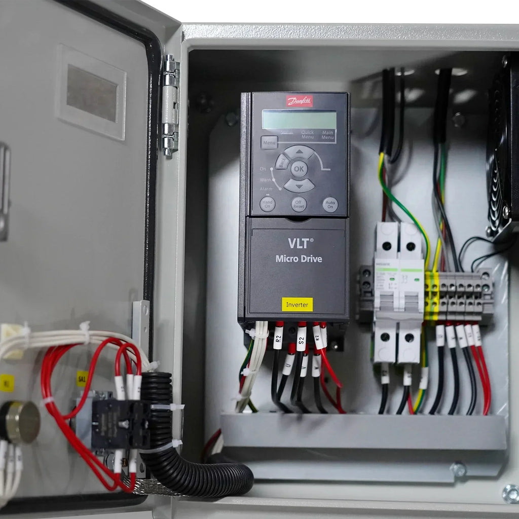 24FT HVLS Industrial Ceiling Fan 220V 1-Phase - Energy Efficient Large Area Air Circulation Fan for Warehouses & Factories, 24FT1PH