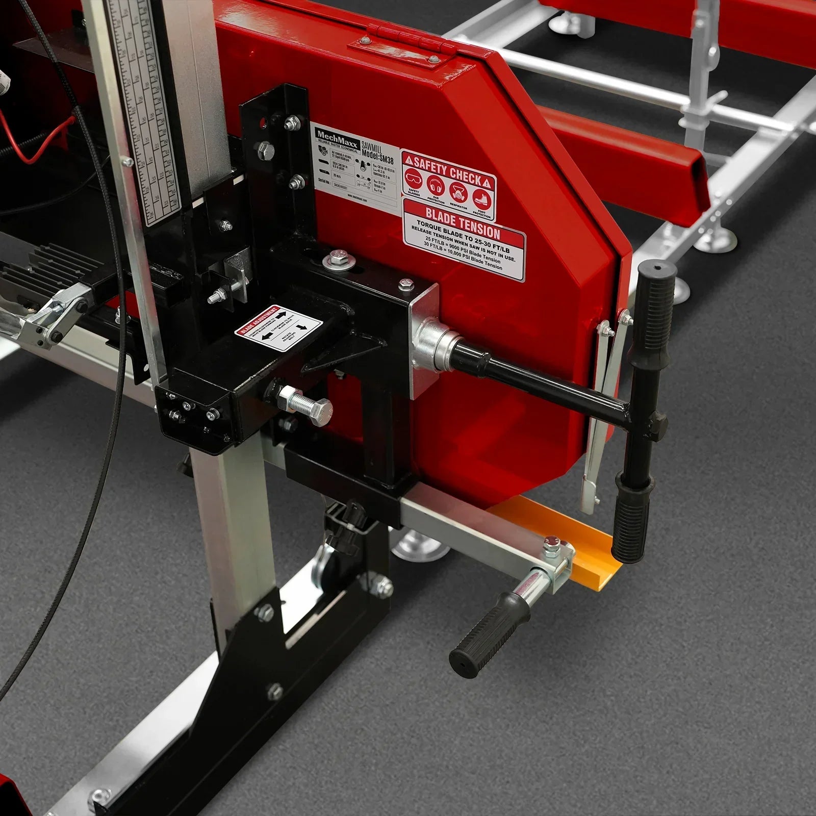 36" MAX Portable Sawmill, 25HP 688cc HONDA GX690 V-Twin Engine, 36" Board Width, 20' Track Length, (10 x Blades Included), SM-36HMAX