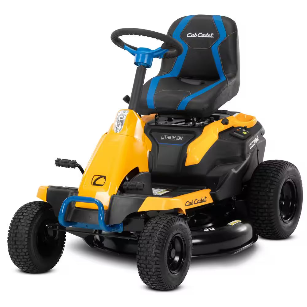 30 In. 56-Volt MAX 30 Ah Battery Lithium-Ion Electric Drive Cordless Riding Lawn Tractor with Mulch Kit Included